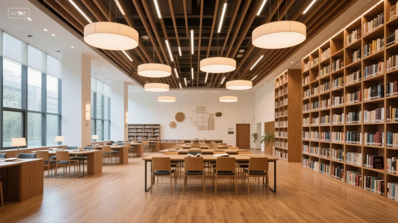 世界读书日图书馆书架阅读学习文化背景图