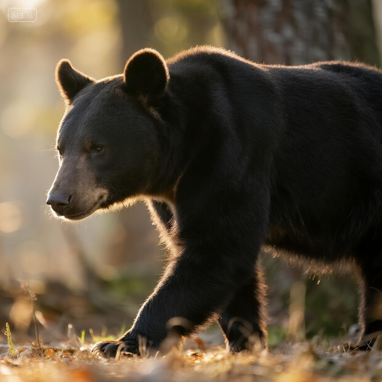 光影交错下的动物