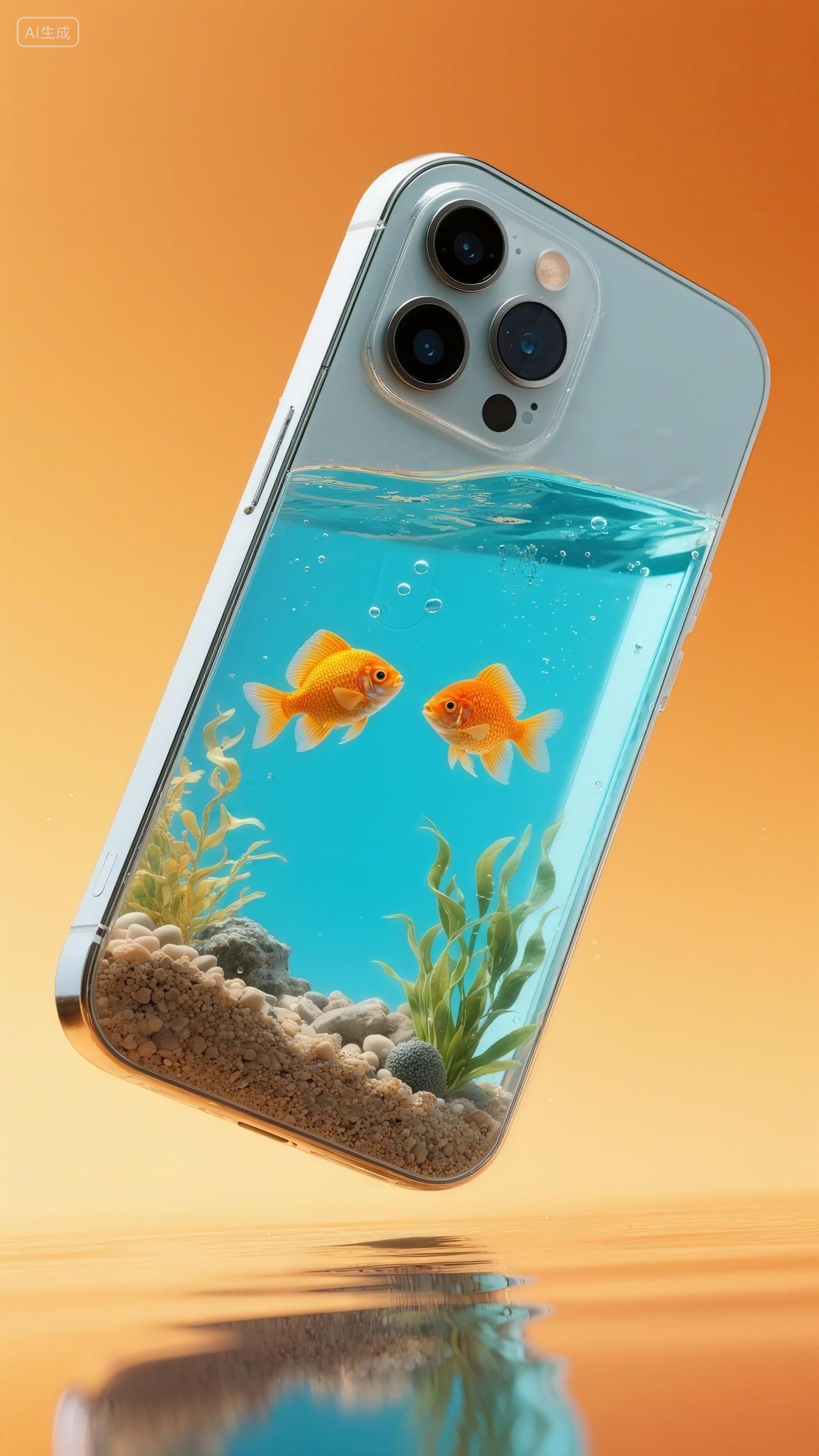 手机里装着一个鱼缸