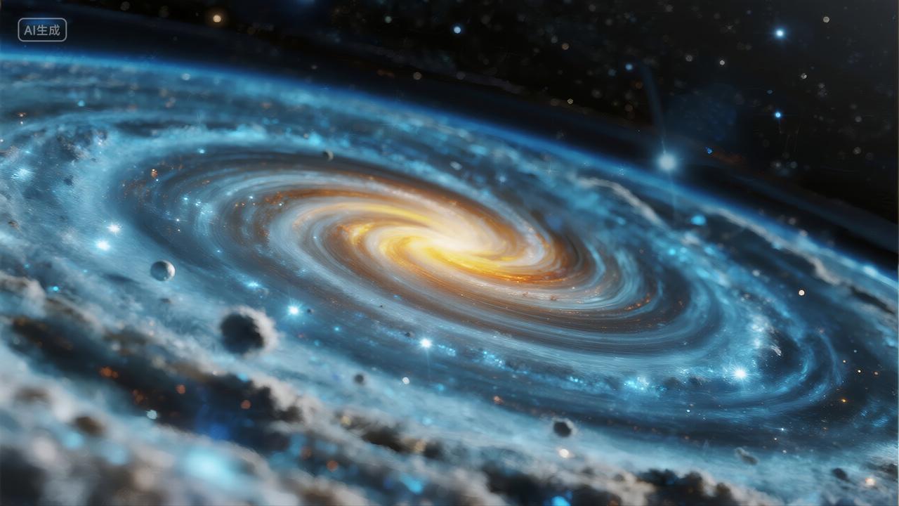 太空探索宇宙星系旋涡天文科技幻想背景