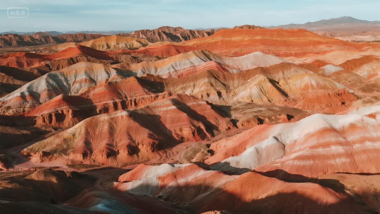 丹霞地貌地质奇观自然风光旅游推广背景