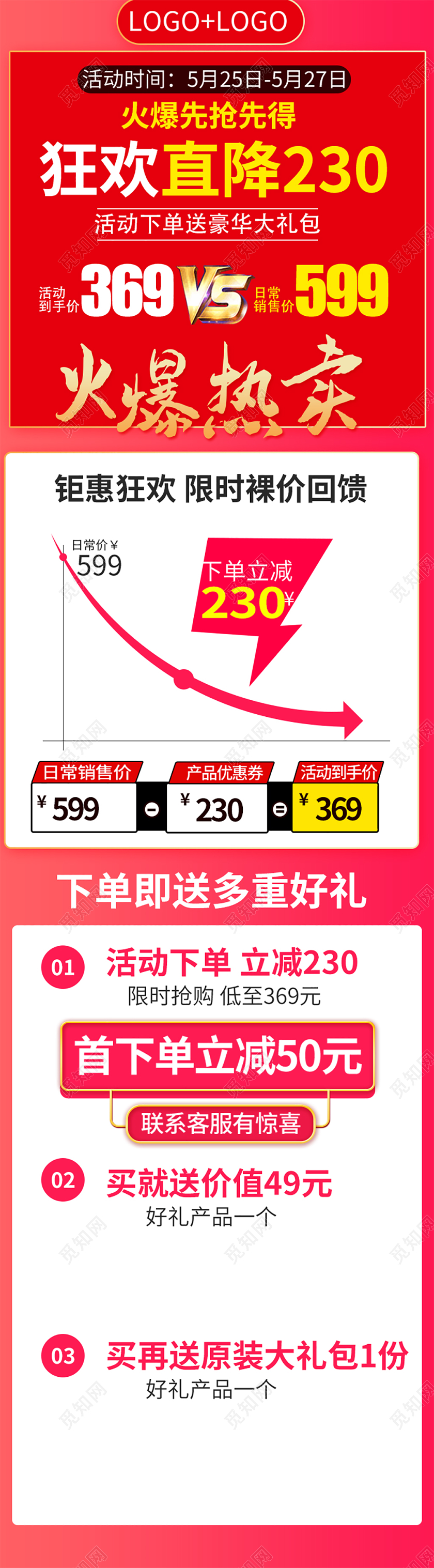 电商淘宝狂欢直降促销活动双十一双11价格趋势图