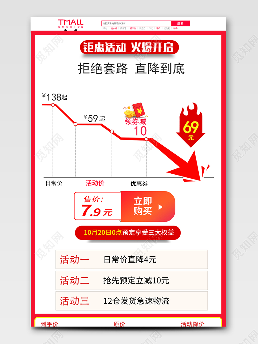 电商淘宝钜惠活动火爆开启活动促销活动双十一双11价格趋势图