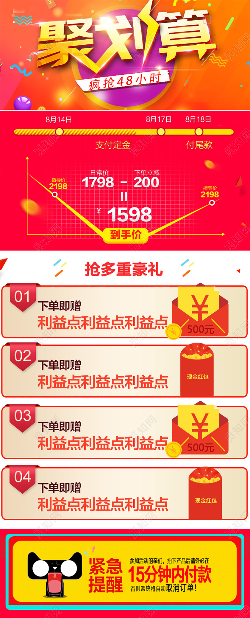 电商淘宝聚划算促销活动双十一双11价格趋势图