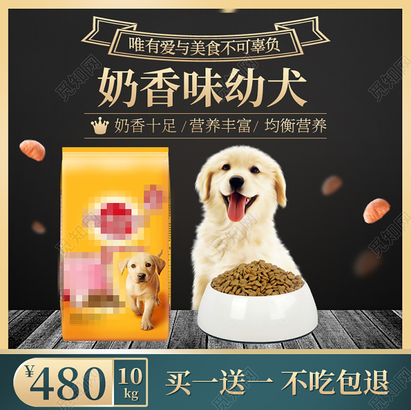 简约宠物狗粮到手价淘宝天猫电商促销活动主图直通车