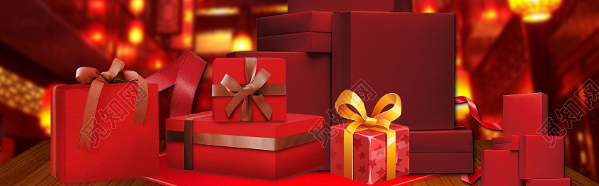 红色系喜庆福到啦新年年货通用banner年货节banner