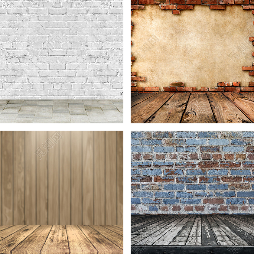 创意复古砖墙木板电商淘宝主图直通车