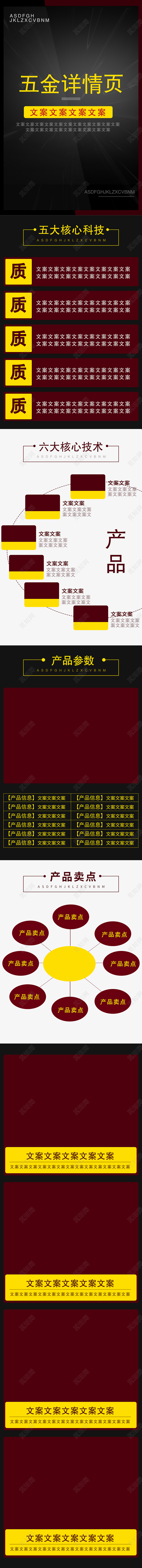 1688黑色简约大气五金详情页