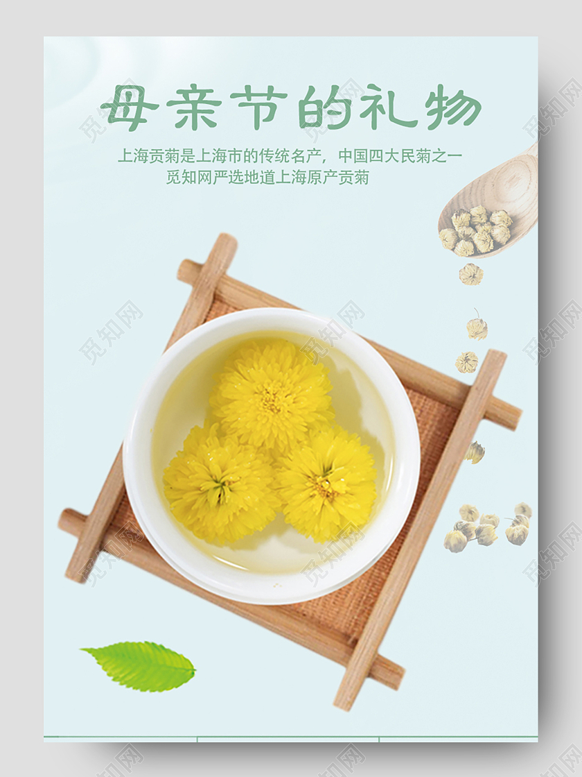 绿色简约母亲节的礼物母亲节详情页