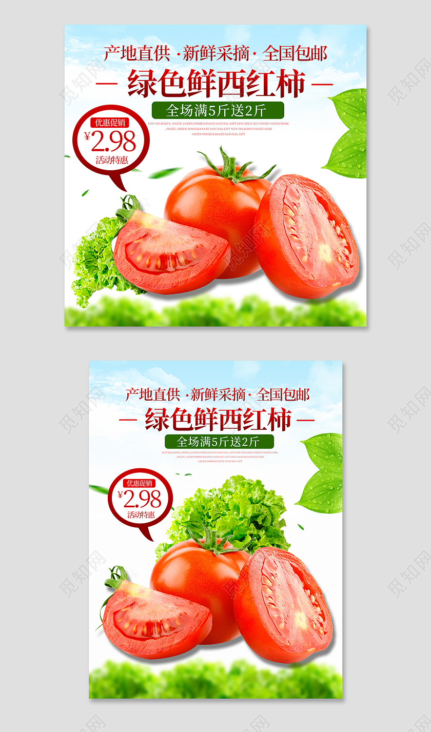 绿色健康新鲜西红柿产地直供新鲜采摘优惠促销蔬菜主图