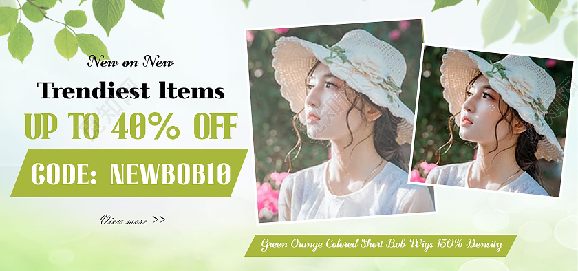 淡绿色小清新文艺风女装促销海报模板女装海报banner