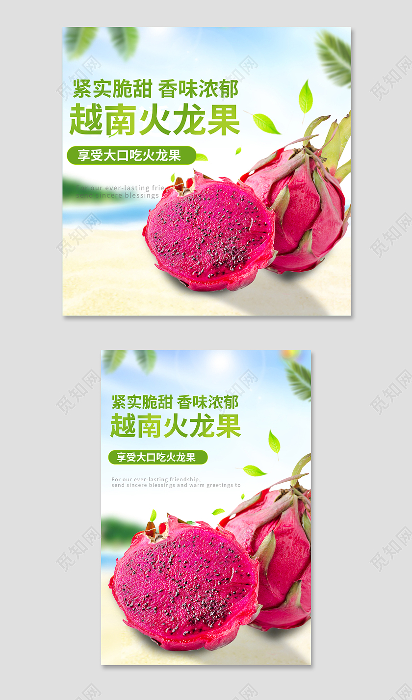 红色小清新越南火龙果水果火龙果主图直通车