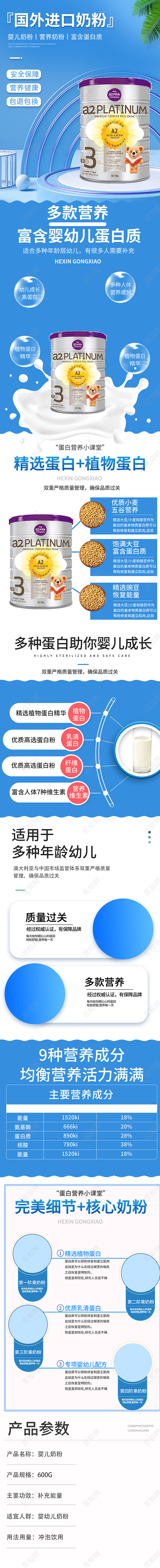 婴儿奶粉电商淘宝天猫详情页模板