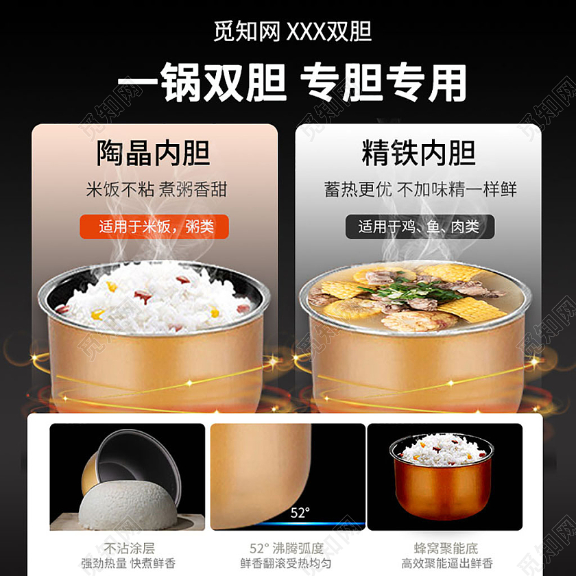 电商黑色淘宝天猫电饭煲内胆小家电电器类电商淘宝天猫京东主图直通车