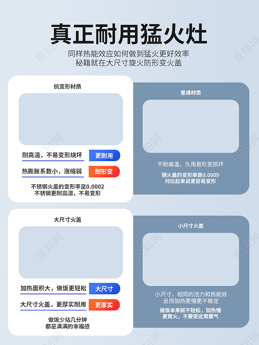 简约燃气灶功能对比主图灶具直通车设计模板电器主图