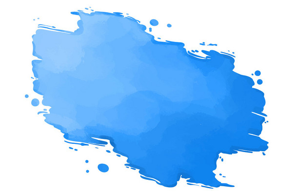 画笔蓝色水彩晕染水墨效果笔刷png元素