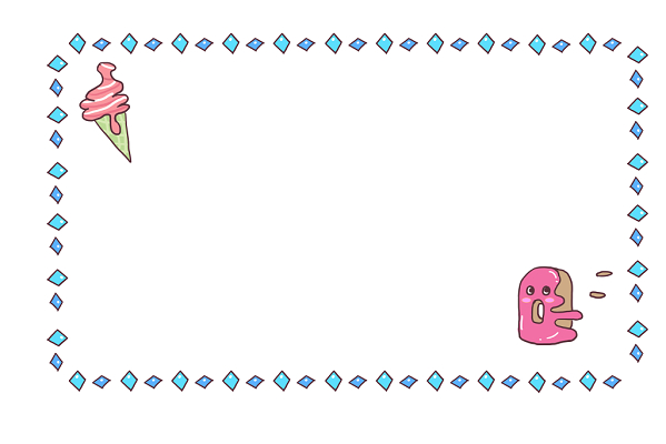 小清新彩色手绘手账边框素材