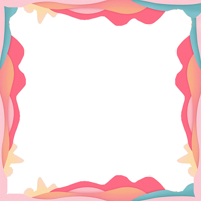 彩色手绘38妇女节装饰边框妇女节元素png素材