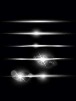 白色光线光点光效光png素材元素