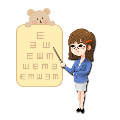 视力表卡通视力表保护视力png素材