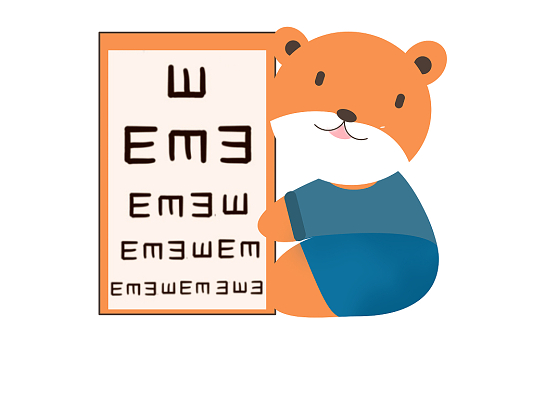 熊宝宝视力表卡通视力表png素材