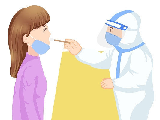 核酸检测大白核酸采样疫情插画png素材疫情核酸检测