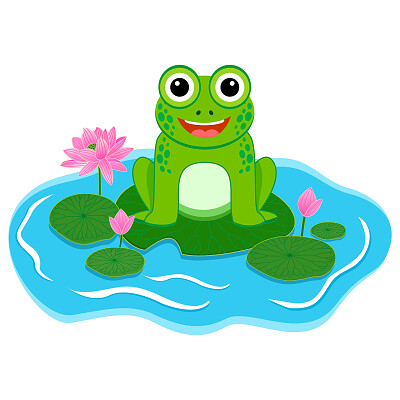 美丽彩色卡通青蛙元素青蛙png素材青蛙动物