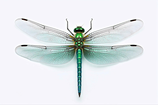 白色背景上的蜻蜓昆虫