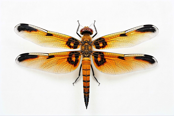 白色背景上的蜻蜓昆虫