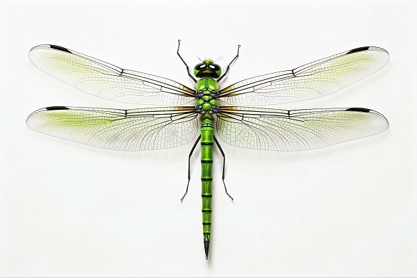 白色背景上的蜻蜓昆虫