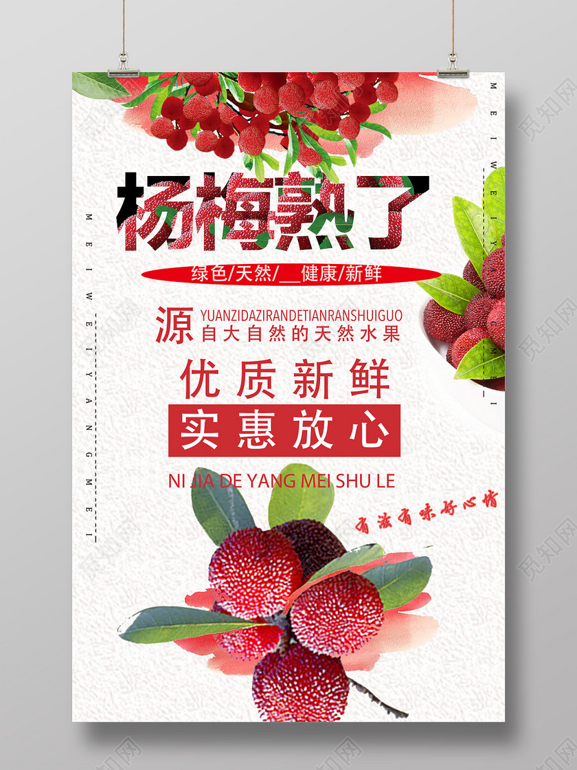 杨梅熟了优质水果海报