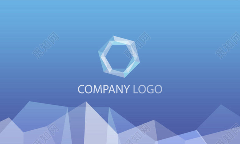 彩色名片简约淡蓝色名片设计模板