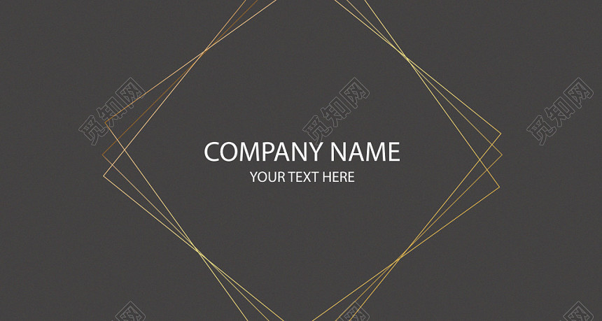 商务沉稳黑色公司创意名片