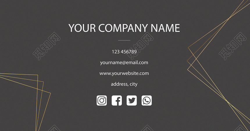 商务沉稳黑色公司创意名片