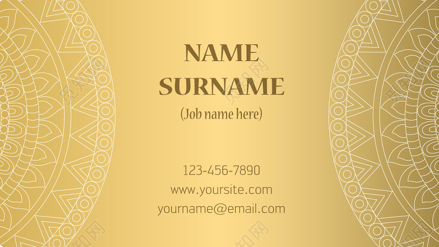 高端商务金色公司创意名片