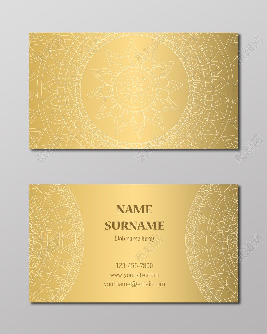 高端商务金色公司创意名片