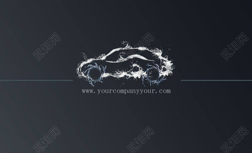 极简黑色个人汽车名片