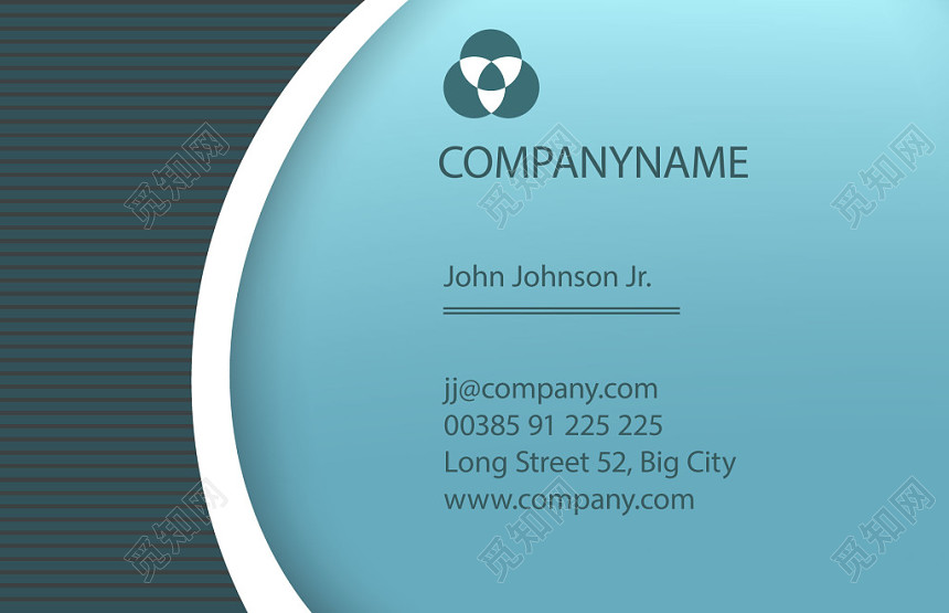 大气高端简约商务名片模板