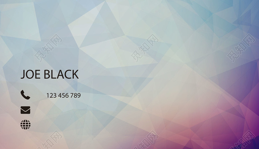 渐变色彩商务名片模板