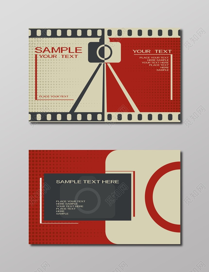 复古胶卷样式摄影名片