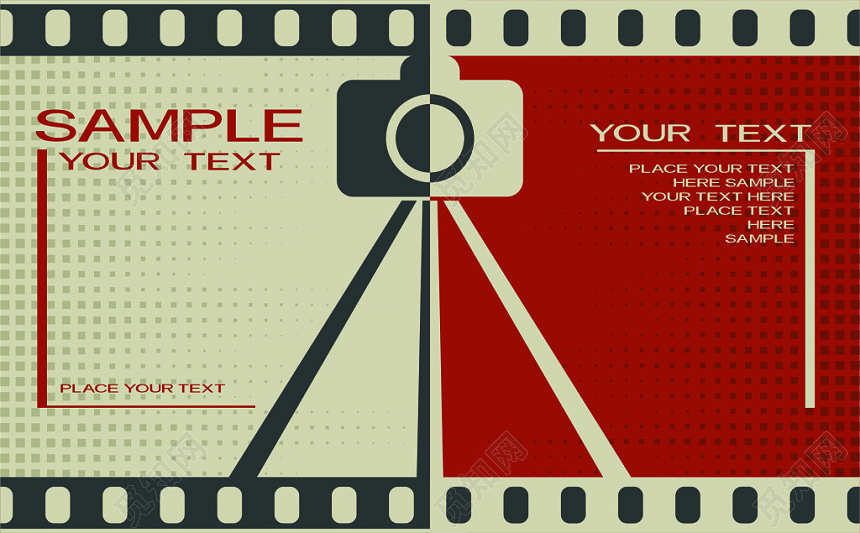 复古胶卷样式摄影名片