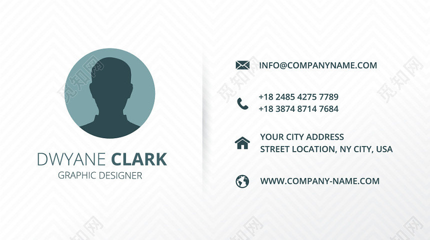 简洁白色墨兰商务个人创意名片