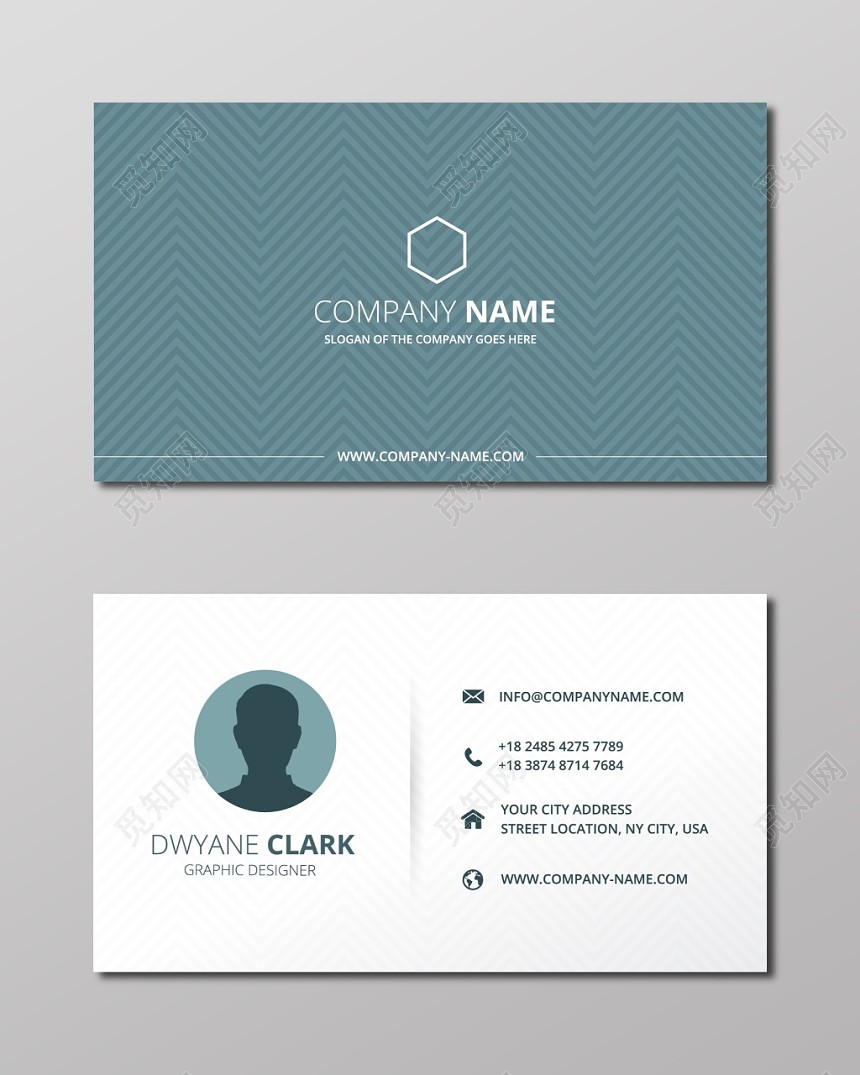 简洁白色墨兰商务个人创意名片