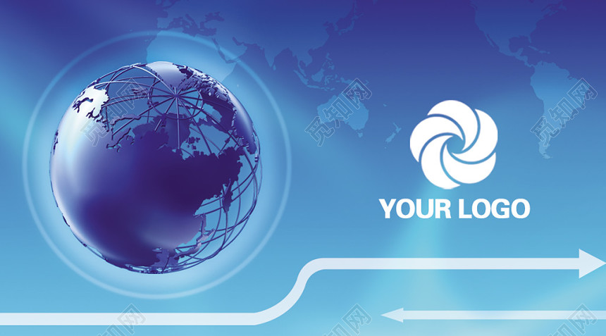 简单大气蓝色个人商务企业名片