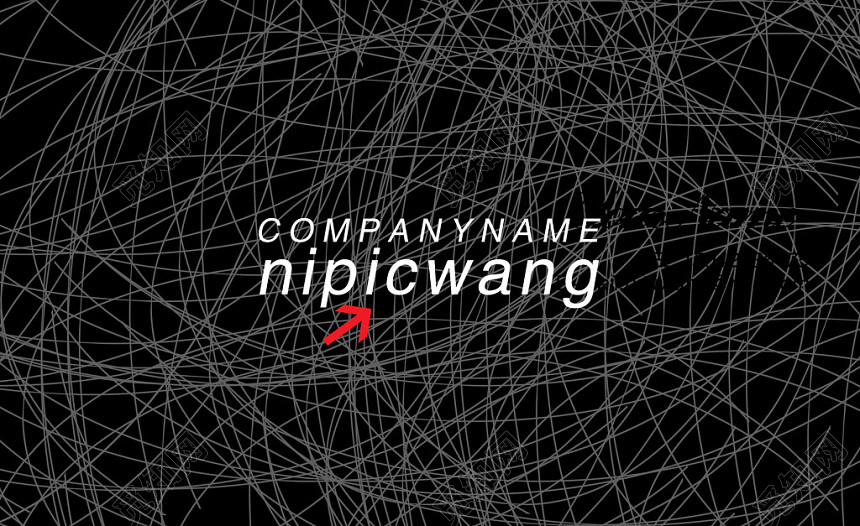 时尚简约黑白色个人商务企业名片