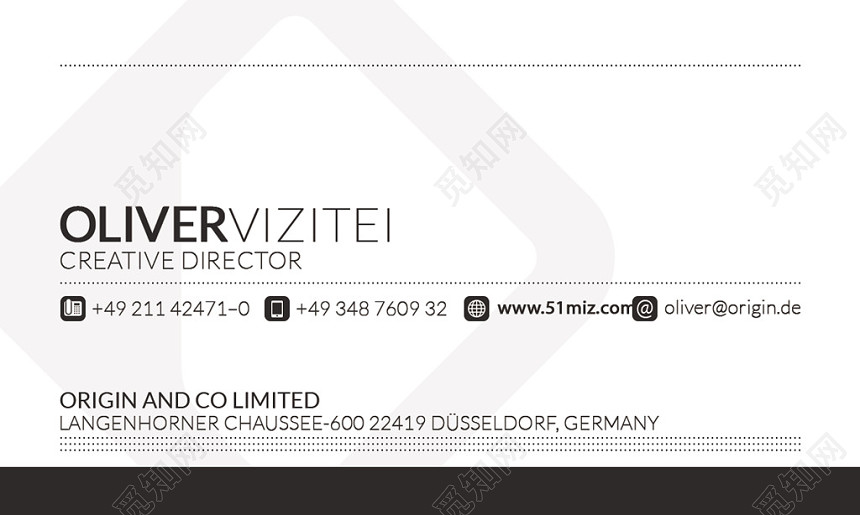 简单大气白色个人商务企业名片