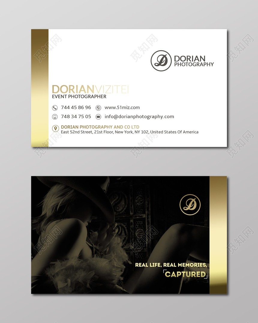 高端大气白色个人商务企业名片