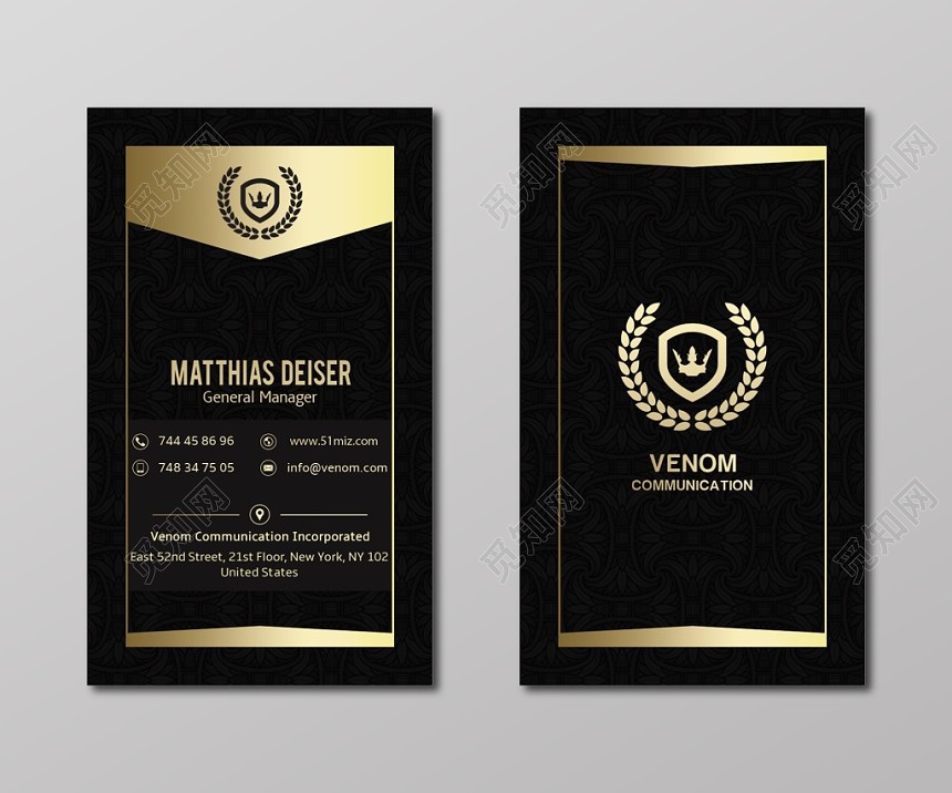 高端大气白色个人商务企业名片