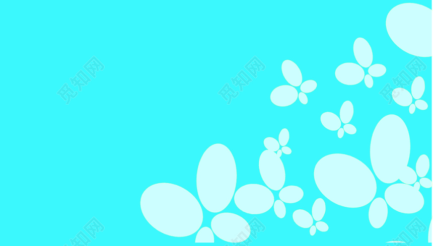 蓝色花纹背景名片素材