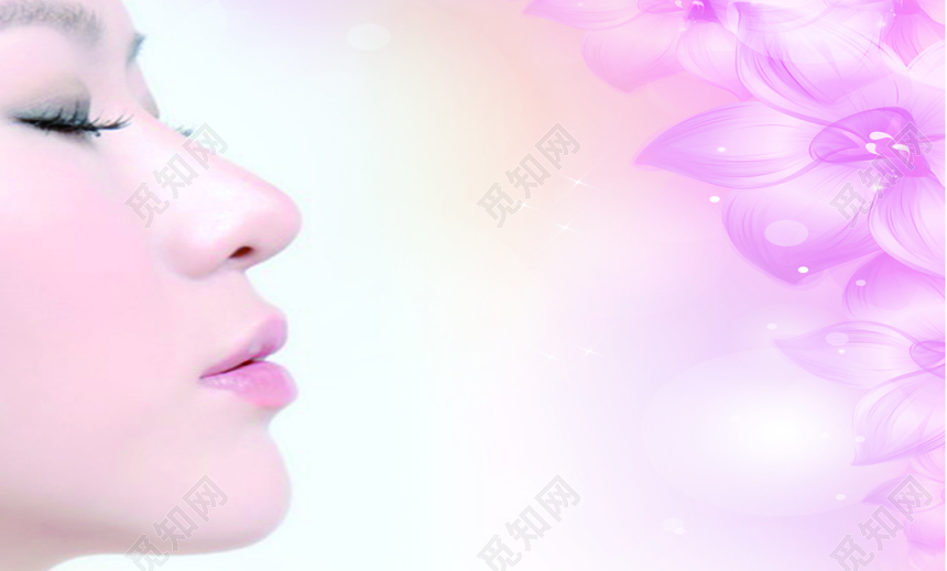 粉色简约名片背景素材